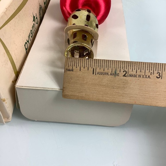 Old Stock Vintage Pyramid Tree Topper unbreakable ornament NEW - Picture 9 of 12